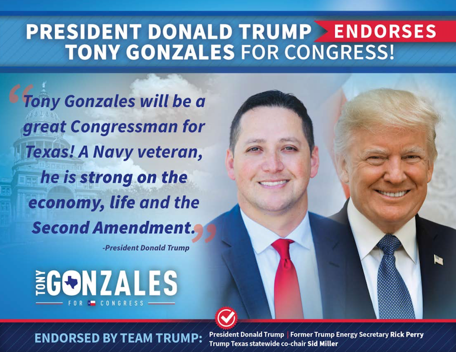 VOTE Tony Gonzales for Congress on November 3rd